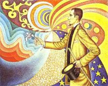 Haga click para ver la imagen ampliada portrait of felix feneon in front of an enamel of a rhythmic background of measures and angels.jpg